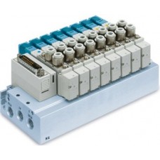 SMC solenoid valve 4 & 5 Port  SS5Y3-52, 3000 Series Manifold, D-sub Connector, Flat Ribbon Cable, PC Wiring System (IP40)